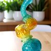 Handmade Mini Bobular – Spiral Carb Glass Smoking Pipe
