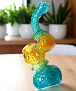 Handmade Mini Bobular – Spiral Carb Glass Smoking Pipe